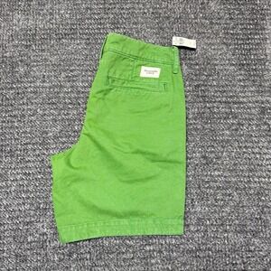 ABERCROMBIE & FITCH REGULAR FIT SHORTS 100% COTTON SPRING GREEN Mens Size 30 NWT